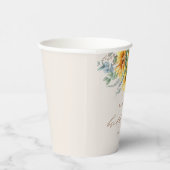 エレガントなラスティックひまわり ブライダルシャワー 紙コップ (右)