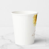 エレガントなラスティックひまわり ブライダルシャワー 紙コップ (右)