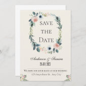 エレガントなラスティックウェディング招待状 招待状 (正面/裏面)