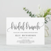 エレガントなラスティックカリグラフィーブライダルブランチ 招待状 (スタンド正面)