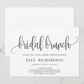 エレガントなラスティックカリグラフィーブライダルブランチ 招待状 (正面/裏面)