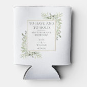 エレガントなラスティックグリーンウェディング 缶クーラー (正面)