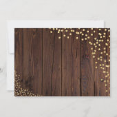 エレガントなラスティックゴールドグリッター感謝祭招待状 招待状 (裏面)