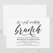 エレガントなラスティックスタイルの結婚後ブランチ招待状カード 招待状 (正面/裏面)