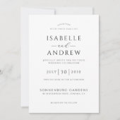 エレガントなラスティックフォトウェディング 招待状 (正面)