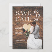 エレガントなラスティックフォトセーブザデートウェディング セーブザデート (正面)