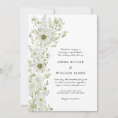 エレガントなラスティックボーホーグリーンウェディング招待状 招待状 (正面)