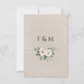 エレガントなラスティックボーホーフラワーデザイン セーブザデート (裏面)