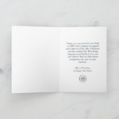 エレガントなラスティックリースのクリスマスグリーティング サンキューカード (内部)