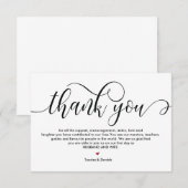 エレガントなラスティック ウェディング サンクス カード デザイン v1 (正面/裏面)