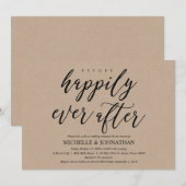 エレガントなラスティック ウェディング リハーサル ディナー 招待状 (正面/裏面)