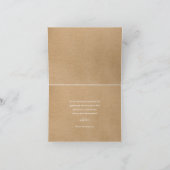 エレガントなラスティック シグネチャー ウェディング サンキューカード (内部)