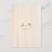 エレガントなラスティック テラコッタ & ゴールド モノグラム ウェディング エンクロージャーカード (裏面)