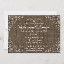 エレガントなラスティック バルーン ヴィンテージ リハーサル ディナー 招待状