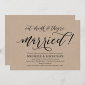 エレガントなラスティック ポストウェディング ブランシュ 招待状カード 招待状 (正面/裏面)