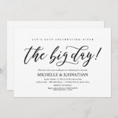 エレガントなラスティック ポストウェディング ブランシュ 招待状カード 招待状 (正面/裏面)