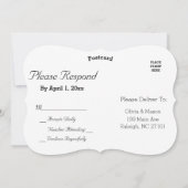 エレガントなラスティック メイソンジャー ライトのRSVP 招待状 (裏面)