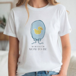 エレガントなラバーダッキー ママになるベビーシャワー Tシャツ