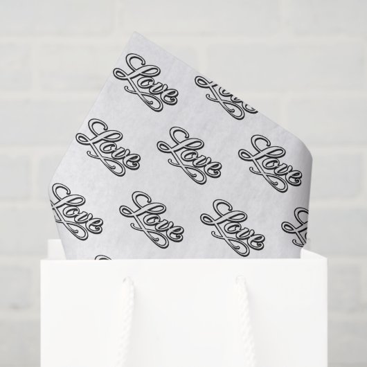 エレガントなラブ デコパージュ ティッシュペーパー 薄葉紙 (ギフトバッグ)