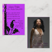 エレガントなラベンダーの花のページェントの名刺 名刺 (正面/裏面)