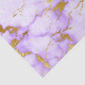 エレガントなラベンダーの金ゴールドのフェイクな金属大理石パターン 薄葉紙 (詳細)