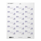 エレガントなラベンダーオーキッド 返信先ラベル ラベル (フルシート)