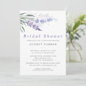 エレガントなラベンダー花水彩ウェディングシャワー 招待状 (スタンド正面)