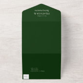 エレガントなラベンダー、アイボリー & ブルーの花束オールインワン オールインワン招待状 (外側)