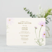 エレガントなラベンダー・スプリング・ワイルドフラワーのブライダルシャワーⅠ 招待状 (スタンド正面)