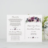 エレガントなラベンダー ネイビーブルー 花 モダン プログラム (スタンド正面)