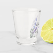 エレガントなラベンダー パープルの独身最後の夜  ショットグラス (左)