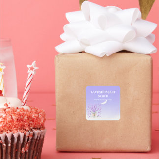 エレガントなラベンダー フラワーパープル サマー スクエアシール