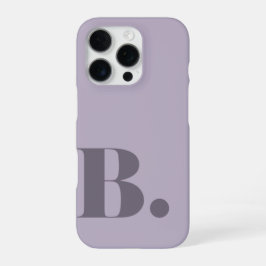 エレガントなラベンダー・ミニマリストイニシャルB iPhone 16 PROケース