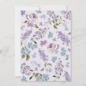 エレガントなラベンダー リラックマ ウェディング 招待状 (裏面)