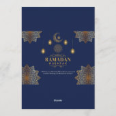 エレガントなランタンの輝き　ラマダーンのご挨 招待状 (裏面)