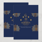 エレガントなランタンの輝き　ラマダーンのご挨 招待状 (正面/裏面)