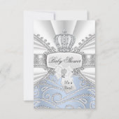 エレガントなリトルプリンスダイヤモンドベイビーシャワーの招待状 招待状 (正面)