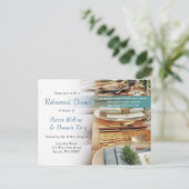 エレガントなリハーサルディナー招待状のポストカード ポストカード (スタンド正面)
