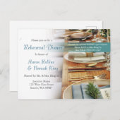 エレガントなリハーサルディナー招待状のポストカード ポストカード (正面/裏面)