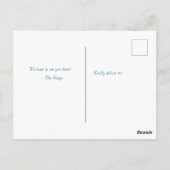 エレガントなリハーサルディナー招待状のポストカード ポストカード (裏面)