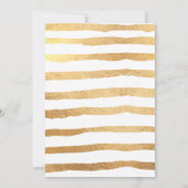 エレガントなリハーサルディナー招待状 ゴールドモダンスクリプト 案内状 (裏面)