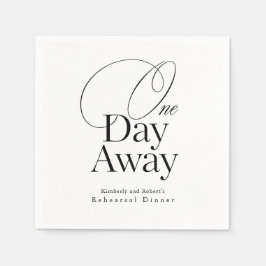 エレガントなリハーサルディナー ホワイト タイポグラフィ スタンダードカクテルナプキン