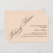エレガントなリハーサルディナー　リネンカラー　招待状 招待状 (正面/裏面)