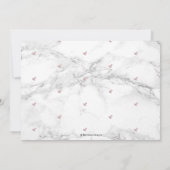 エレガントなリハーサルディナー、 大理石+ローズゴールド 案内状 (裏面)