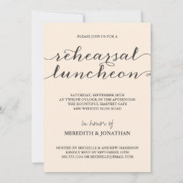 エレガントなリハーサルランチ 招待状