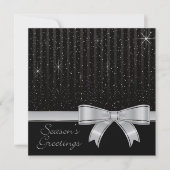 エレガントなリボンと星 招待状 (正面)