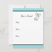 エレガントなリボンの招待状 招待状 (裏面)