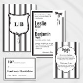 エレガントなリボン ウェディング招待状 招待状