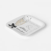 エレガントなリボン ガラス ブライダルシャワー ペーパープレート (傾斜あり)