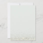 エレガントなリボン コンフェッティ 緑のバラ スイート16 招待状 (裏面)